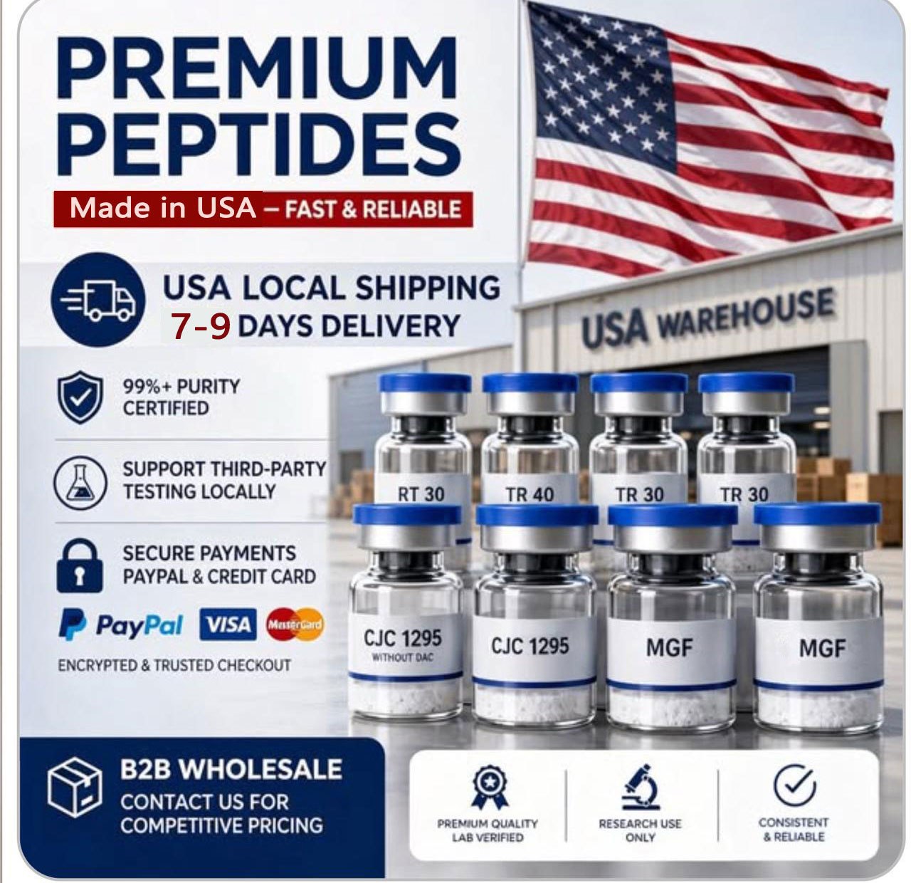 Peptides USA warehouse local shipping product image